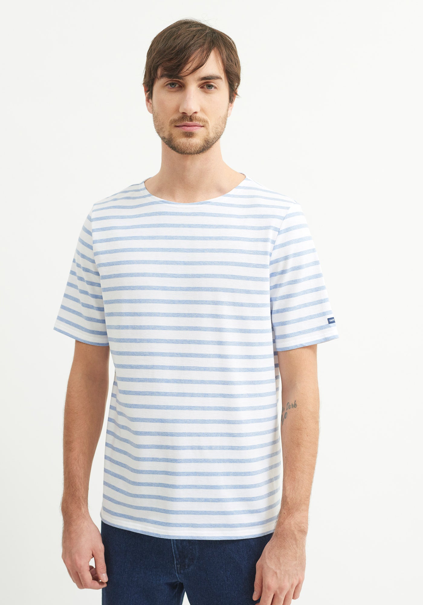Levant Breton shirt (NEIGE/DENIM)