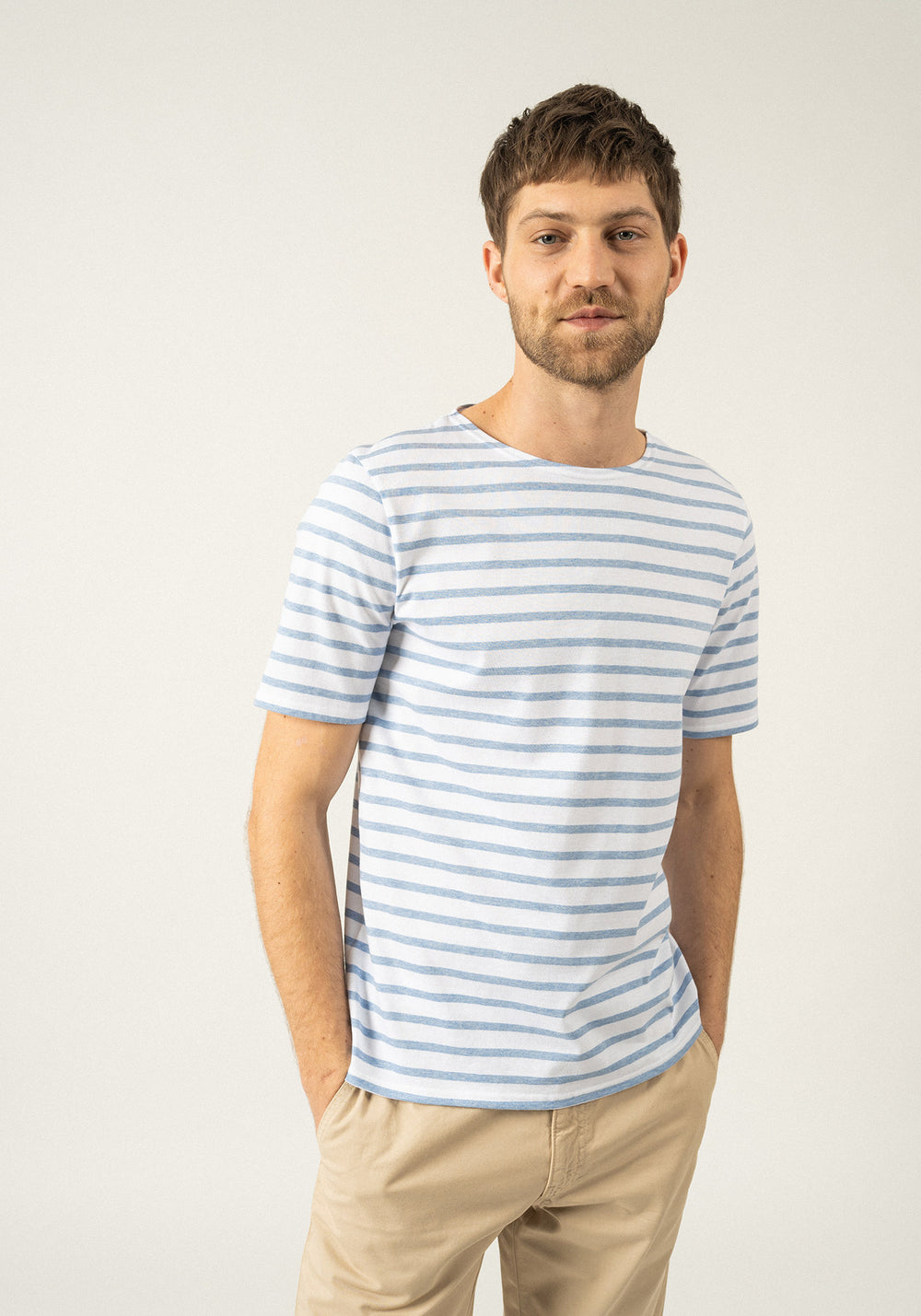 Levant Breton shirt (NEIGE/DENIM)