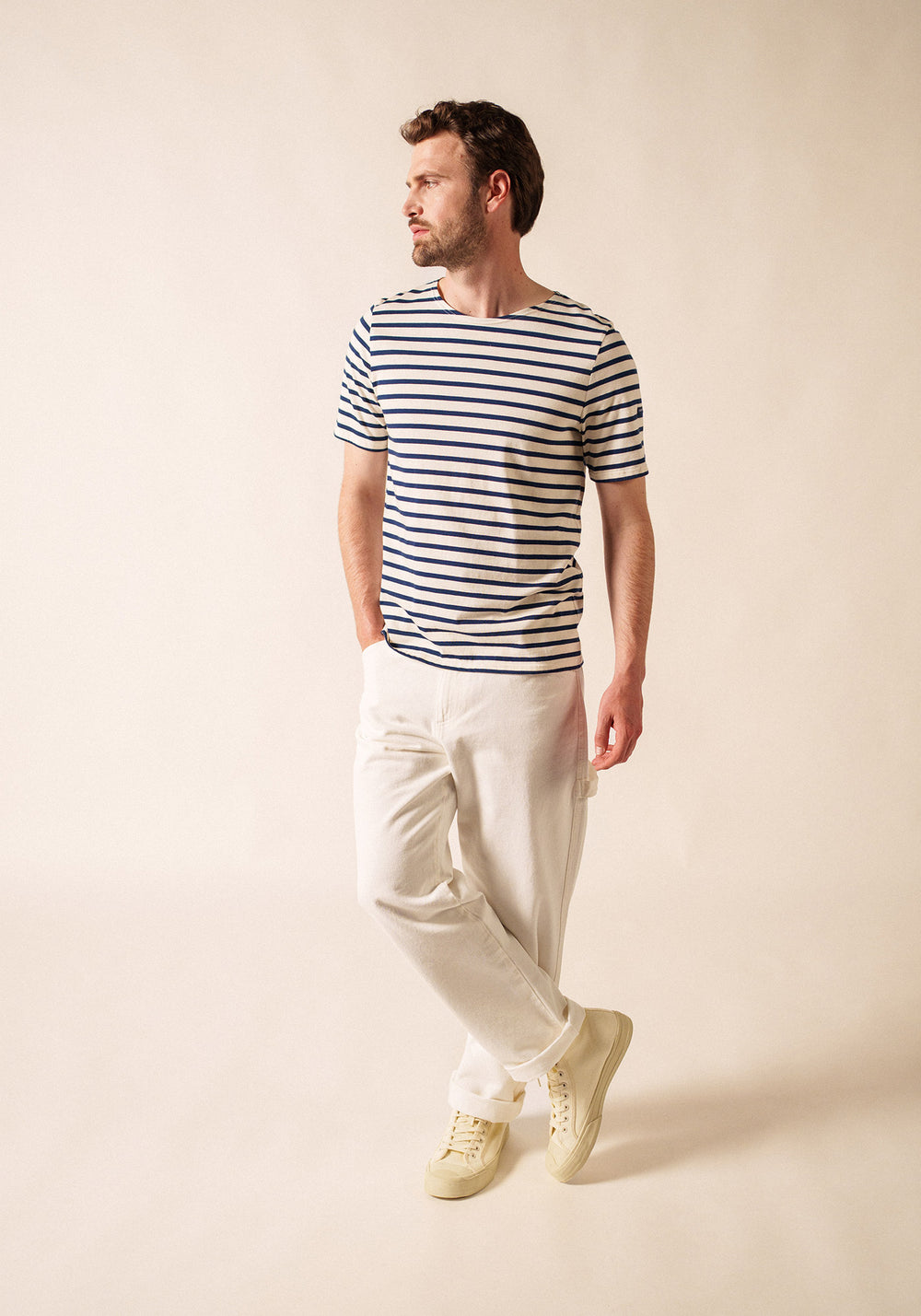 Levant Breton shirt (ECRU/MARINE)