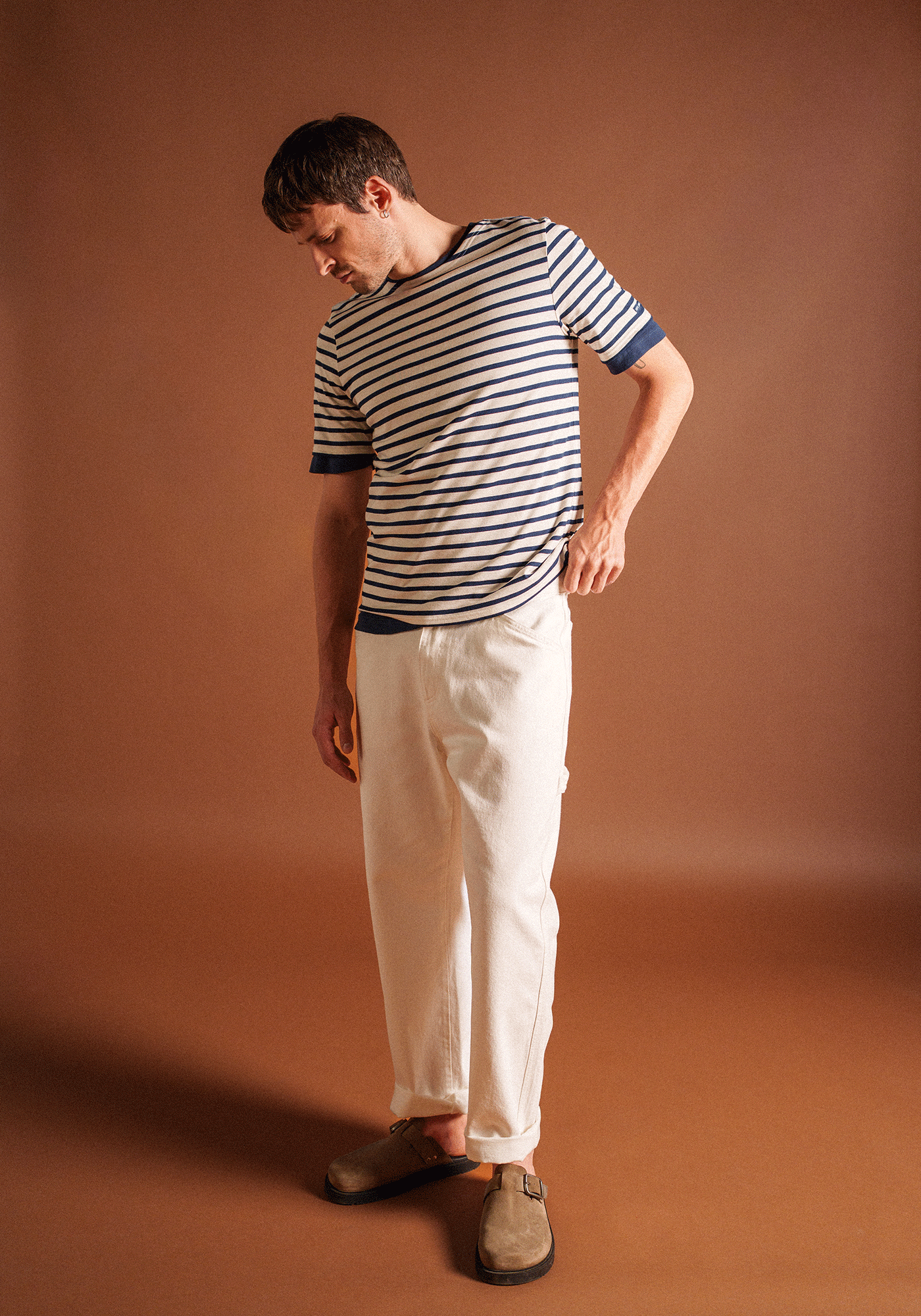 Levant Breton shirt (ECRU/MARINE)