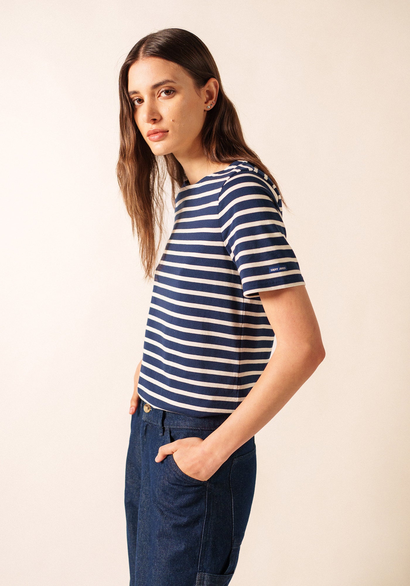 Levant Breton shirt (MARINE/ECRU)