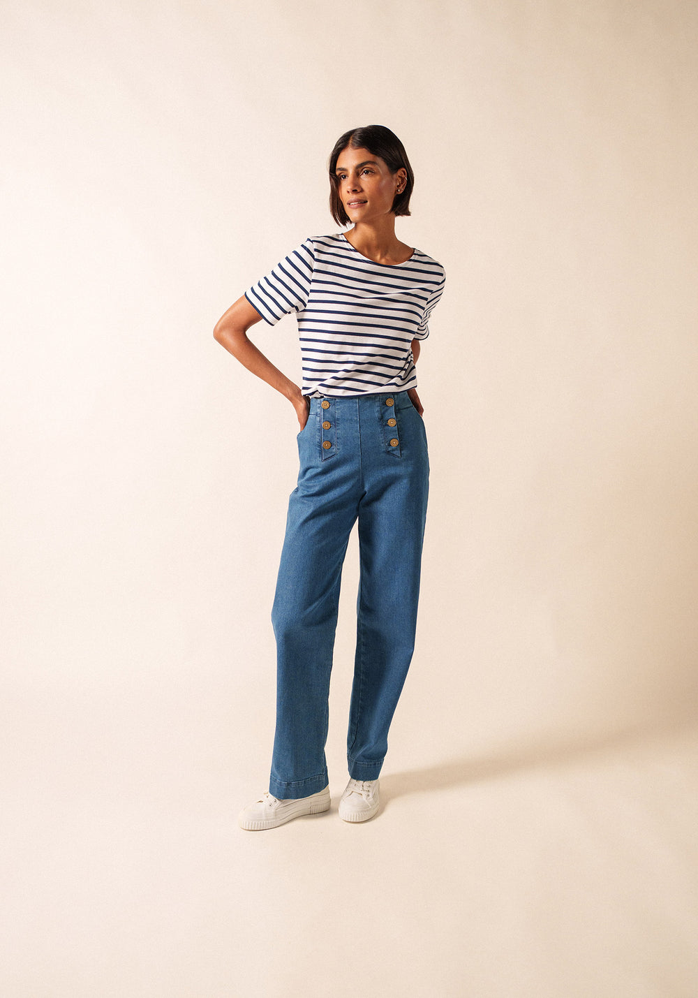 Levant Breton shirt (NEIGE/MARINE)