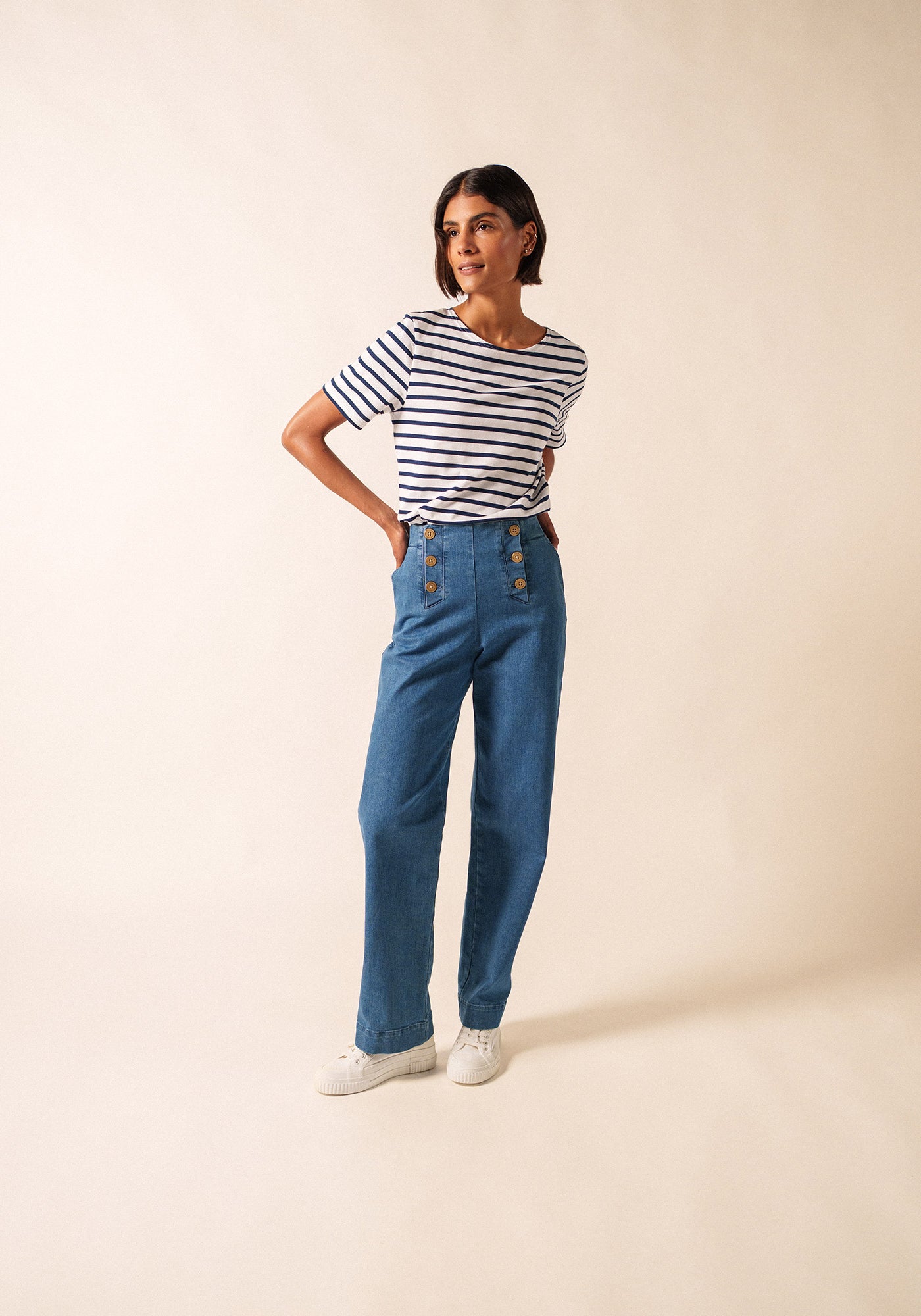 Levant Breton shirt (NEIGE/MARINE)