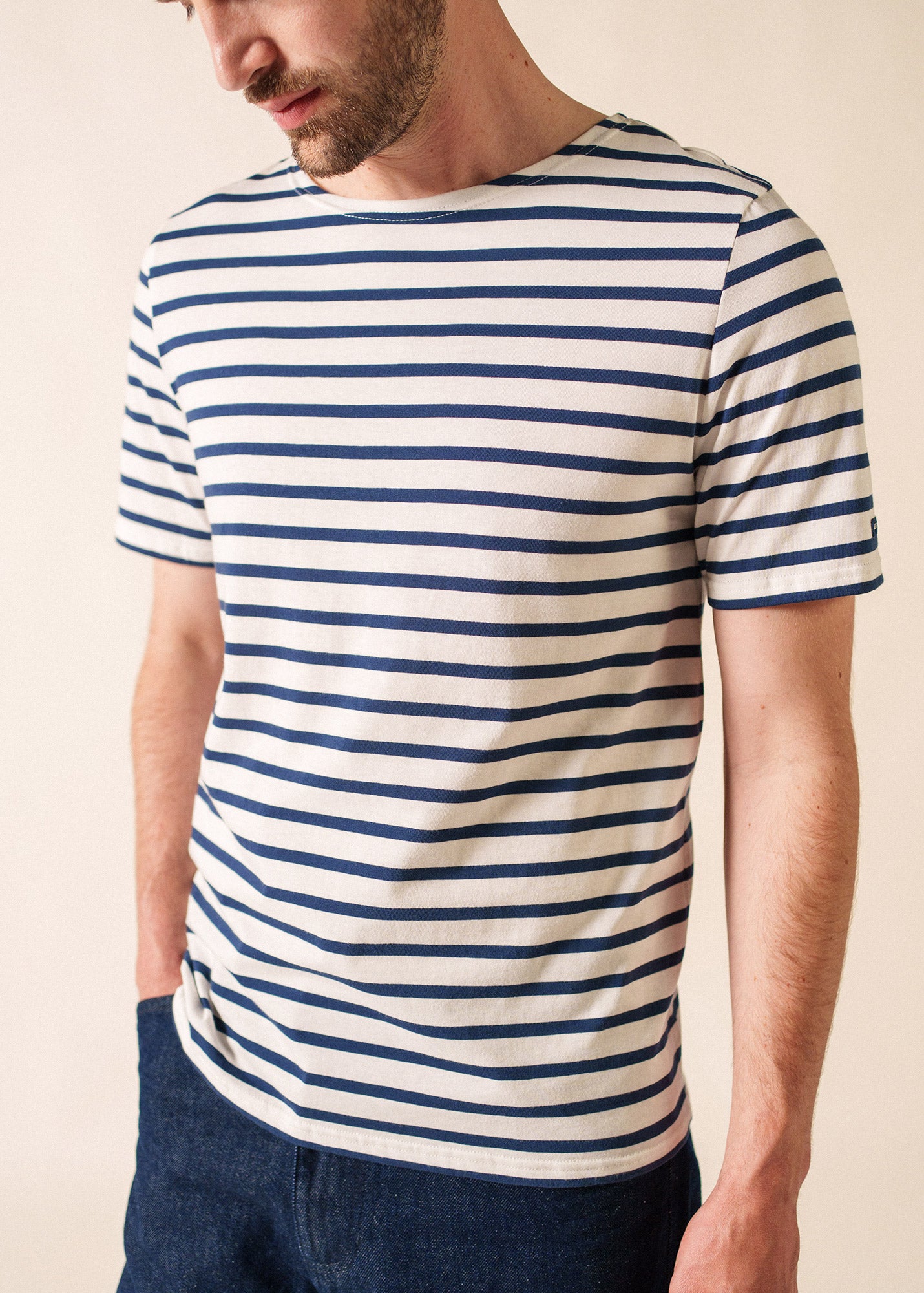 Naval authentic striped sailor shirt in combed cotton | SAINT