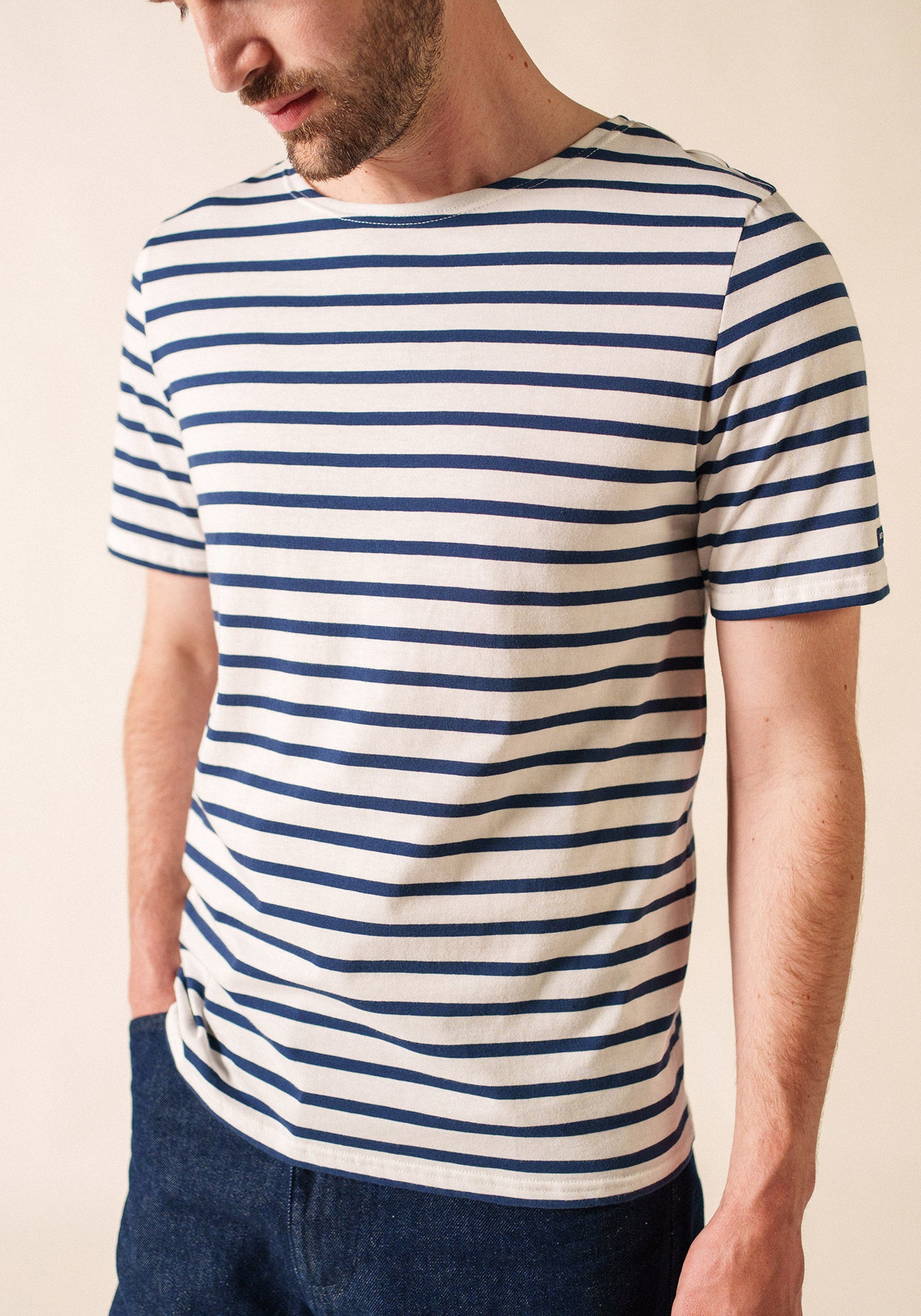 Levant Breton shirt (NEIGE/MARINE)