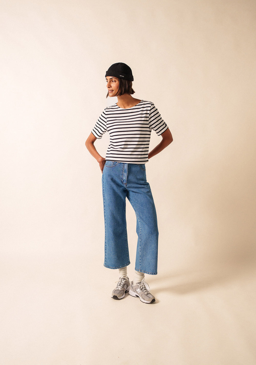 Levant Breton shirt (NEIGE/NOIR)