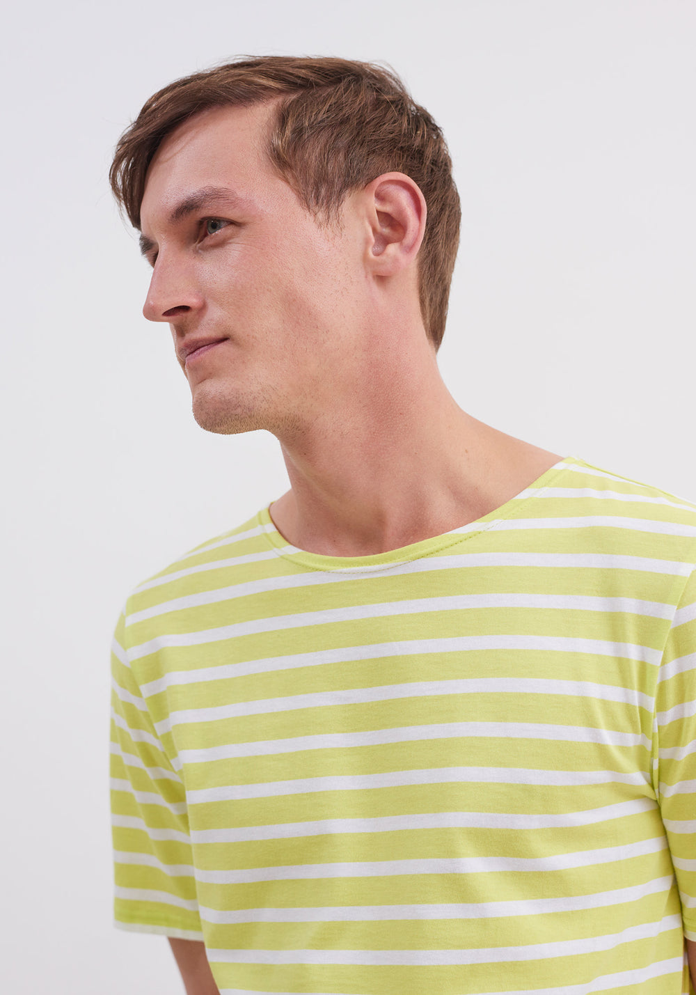 Levant Breton shirt (LIME/NEIGE)