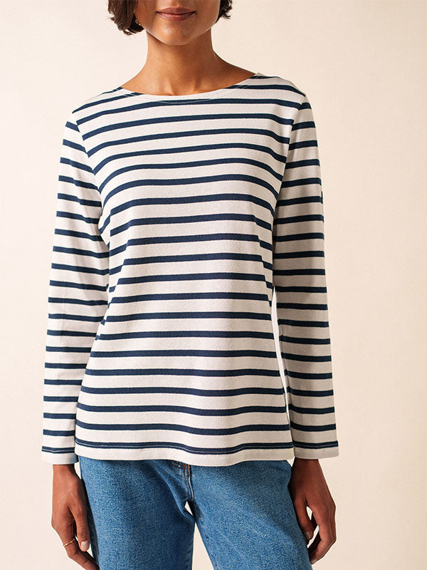 Vaujany striped sailor shirt in thick cotton jersey, heart-shapes