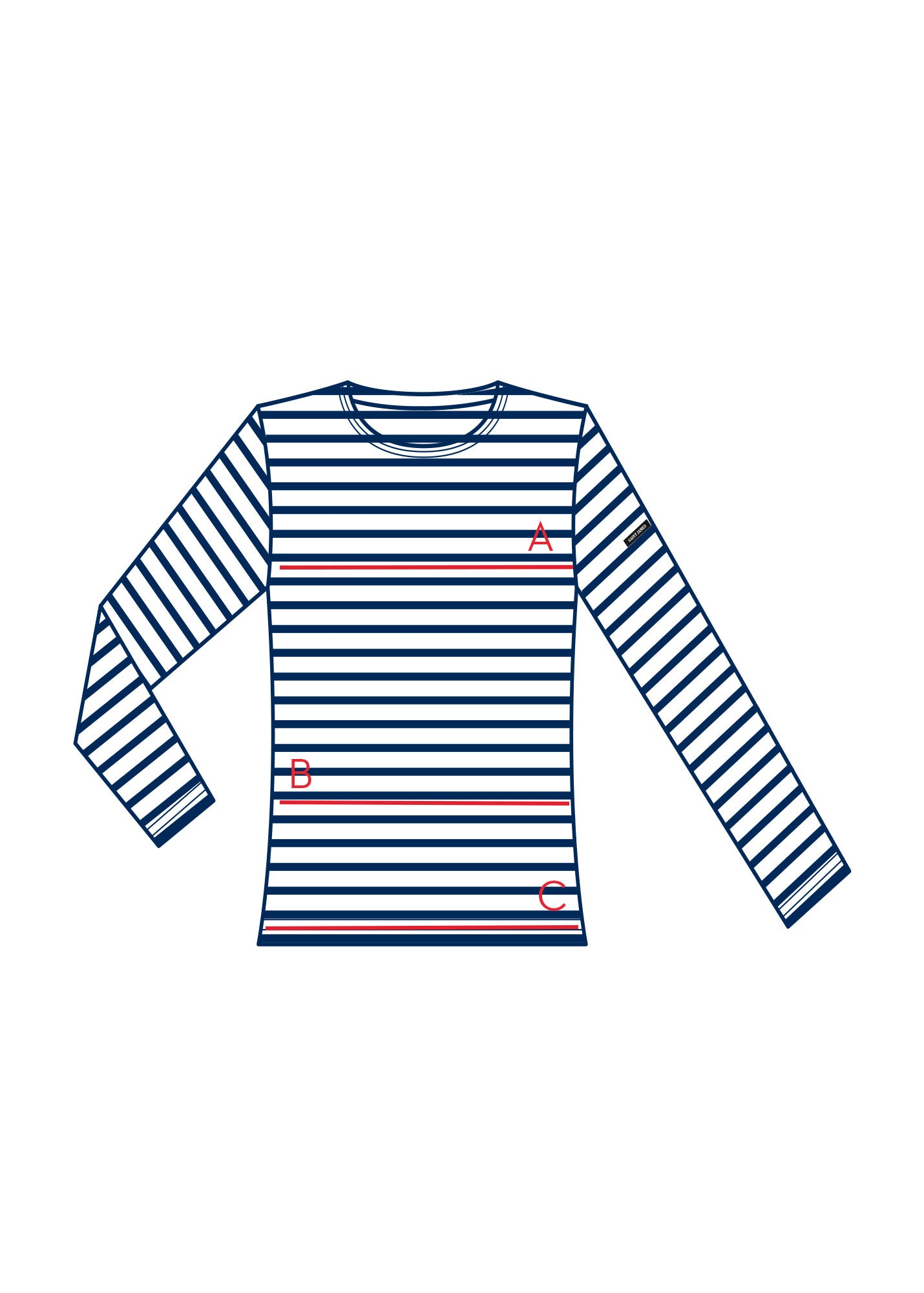 Minquiers Drop oversized striped sailor shirt in light cotton