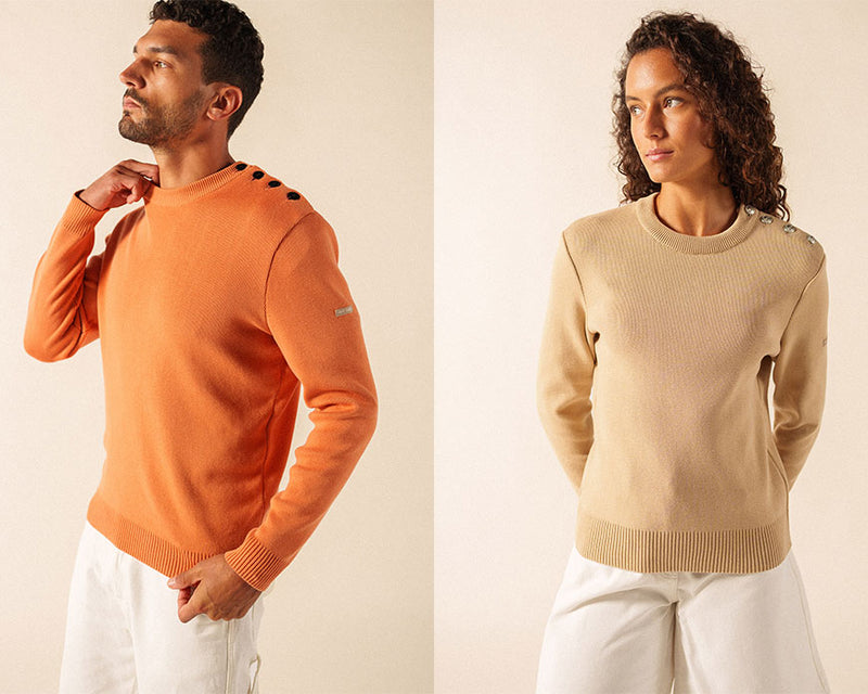 El jersey marinero de algodón