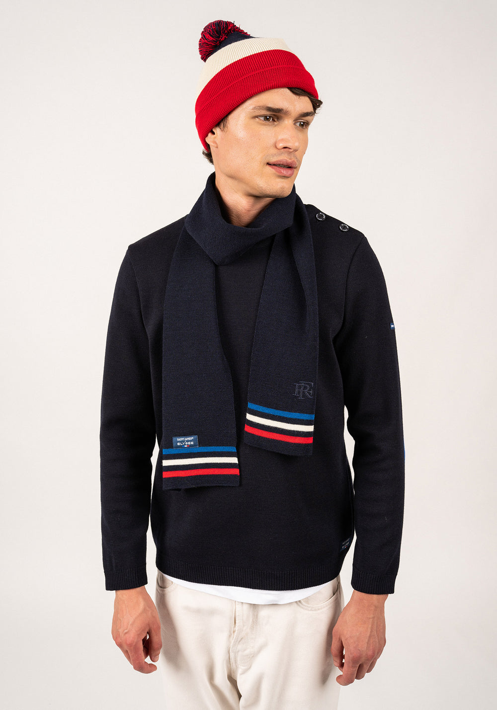 Tricolour scarf x l'Elysée (MARINE)