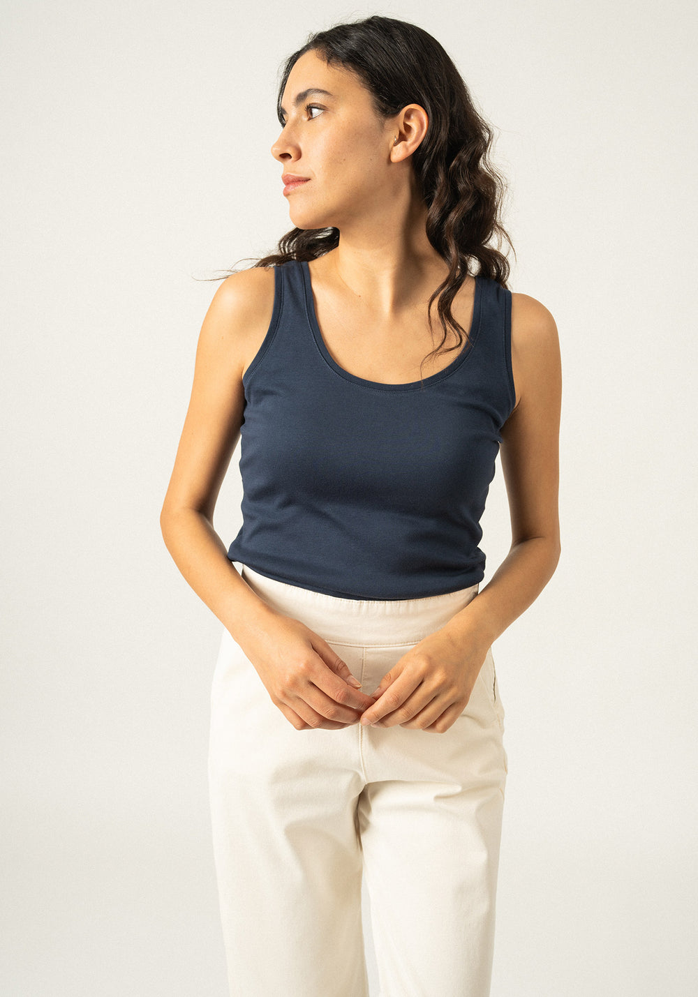 Bastia sleeveless top (MARINE)