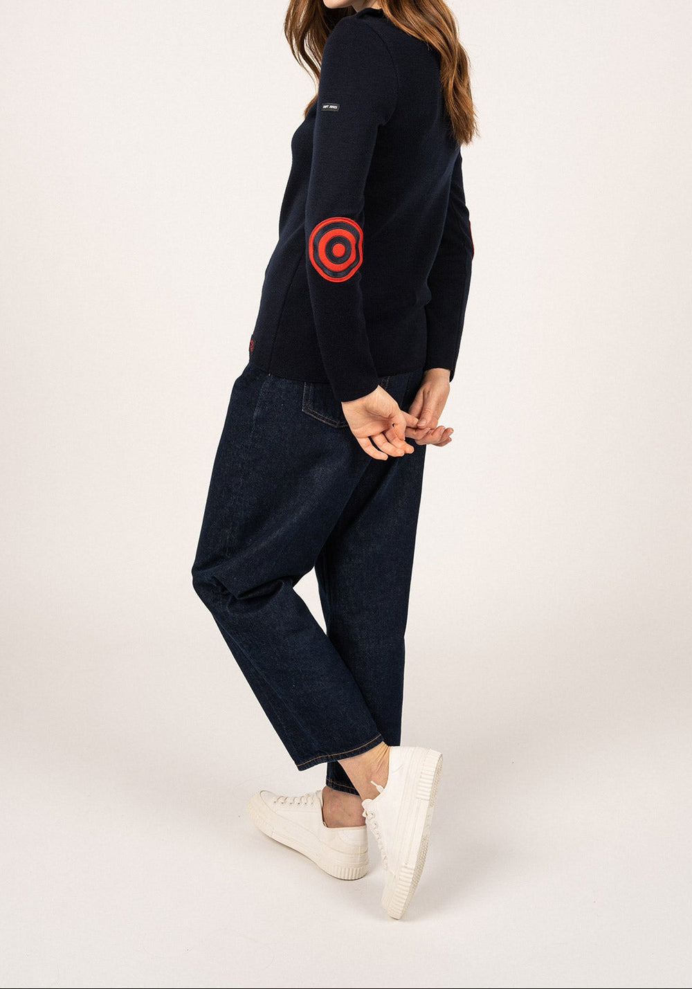 Brégançon sailor jumper with elbow patches - SAINT JAMES x Comédie Française (NAVY)