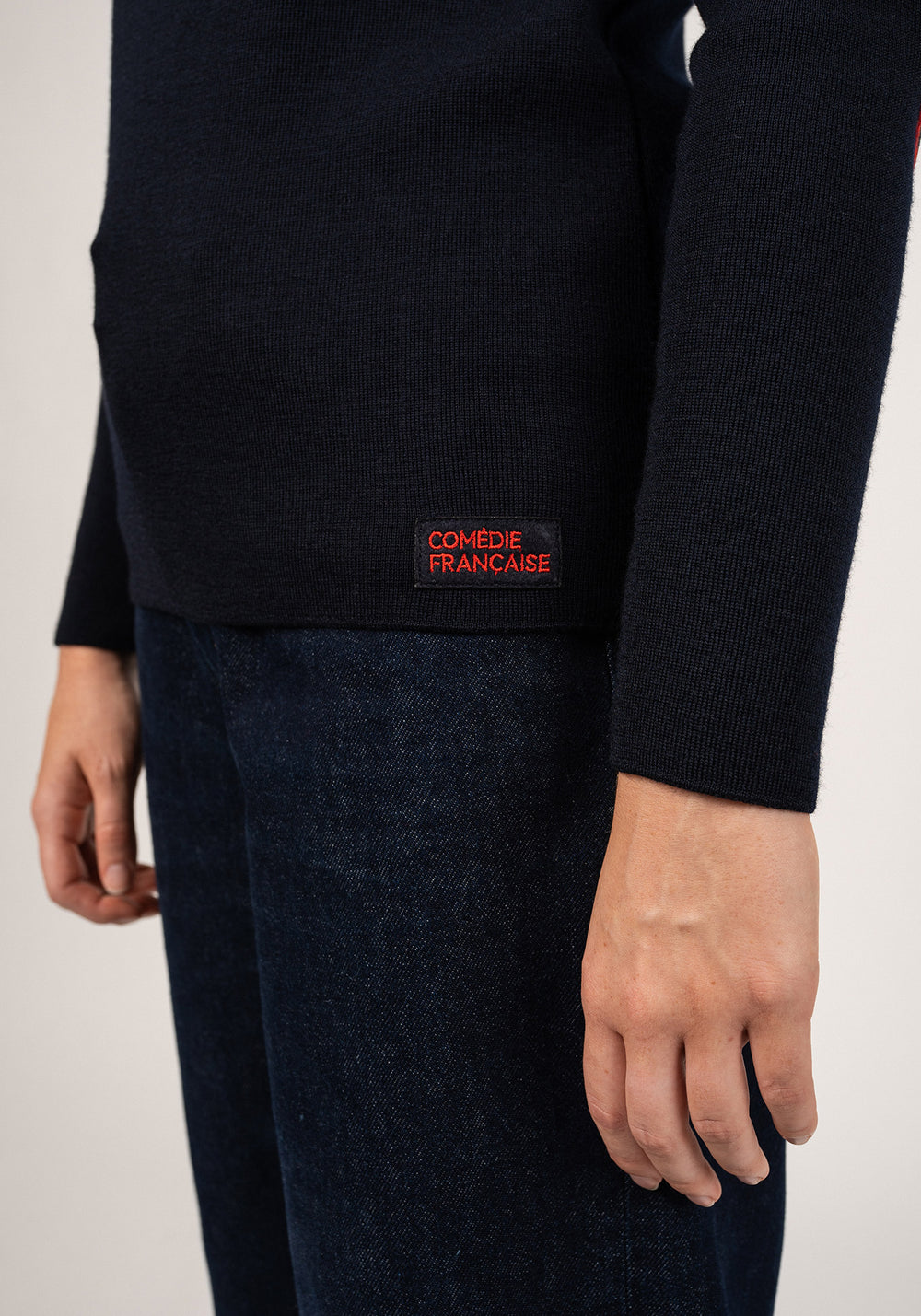 Brégançon sailor jumper with elbow patches - SAINT JAMES x Comédie Française (NAVY)