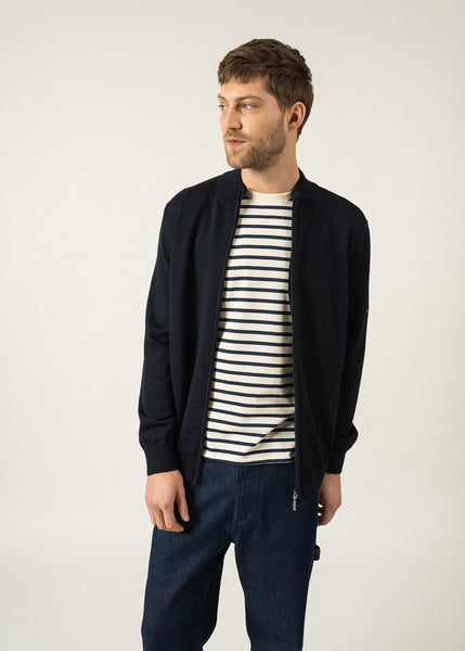 All saints popular zipper cardigan navy