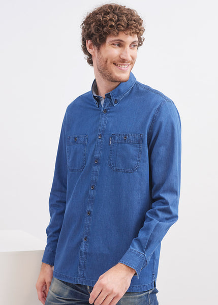 New Lambert shirt regular fit in cotton denim DENIM