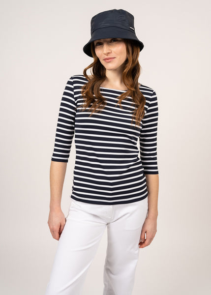 Garde Côte anti-UV striped sailor shirt 3/4 length sleeves