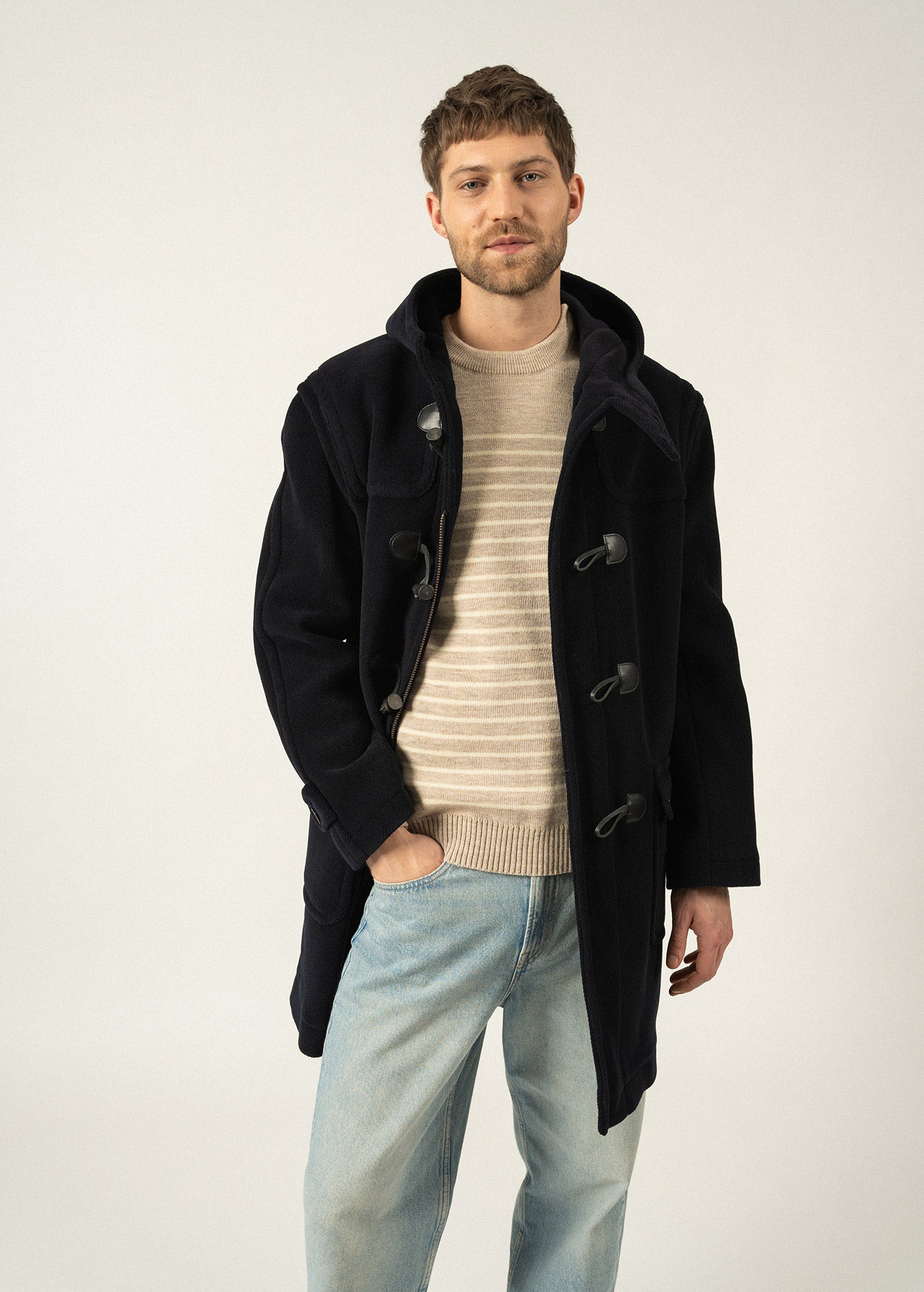 seventh tailor coat jacket Mサイズ Saturne classic duffle-coat in wool | SAINT JAMES Official website