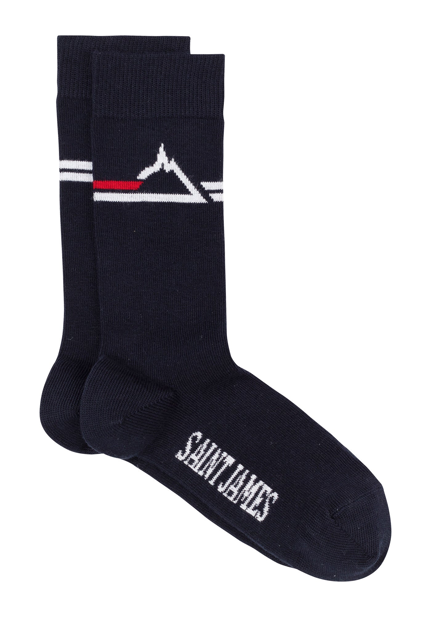 Socks with 'SAINT JAMES' logo - in cotton jersey (NAVY)